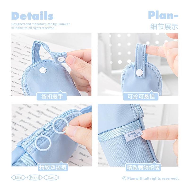 Mini-Pro Portable Small Pencil Case Foldable Can Stand Can Hang Pen Holder Multifunctional Storage Mini Small Pencil Case