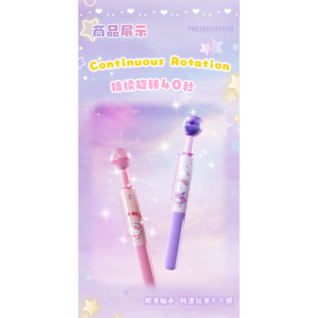 Sanrio Planet Press Gel Pen Children 0.5 High-value Creative Decompression Pen Rotating Planet Black Quick-drying Gel Pen