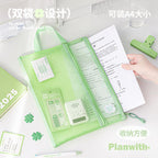 Planwith Clover A4 Dual-Pocket Mesh Document Bag