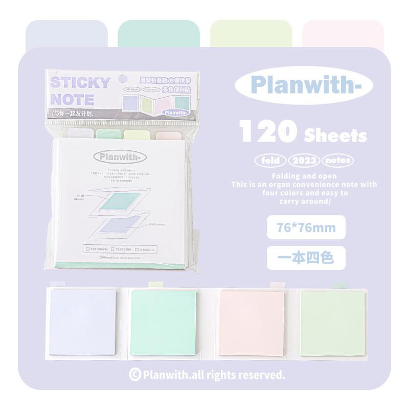 120 Sheets Stacked Organ-Style Post-It Notes Color Sticky Student Notes Memo Post-It Notes Tear-Off Postgraduate Postgraduate Postgra