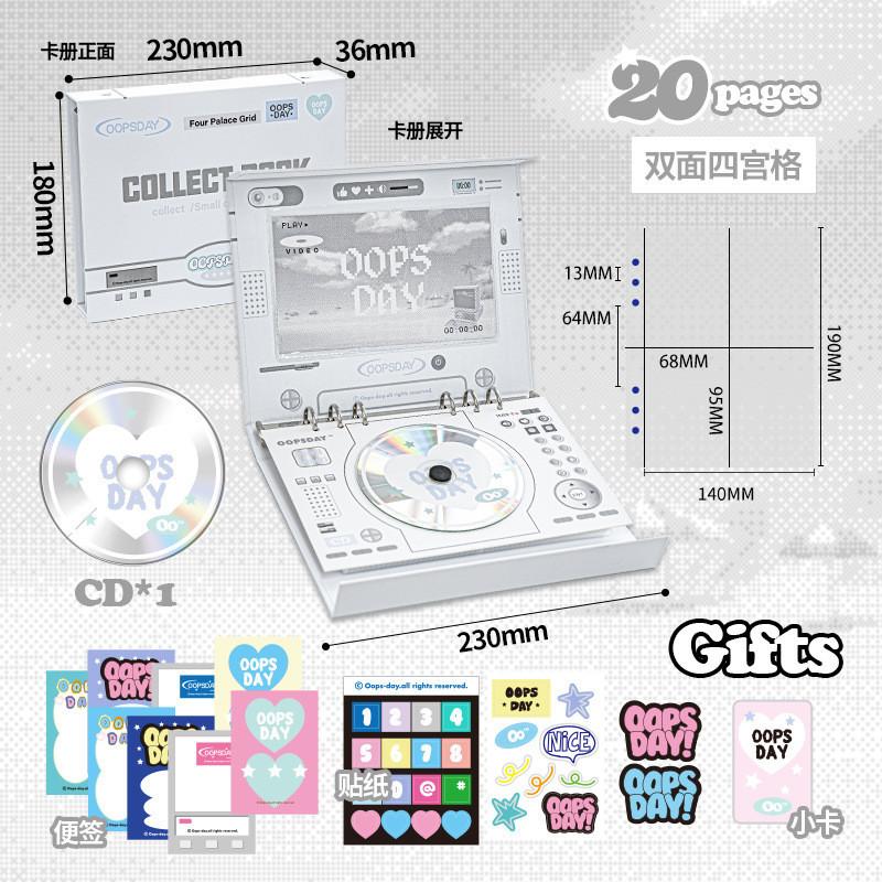 20 Sheets Video Four Palace Card Book American Retro DVD CD Storage Book Photo Card Storage Loose-leaf Card Book