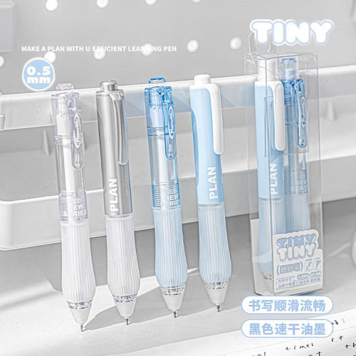 2pcs Tiny Fat Pen Set High-value Portable Quick-drying 0.5mm Press Gel Pen Student Brush Question Notes Gel Pen