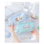 Tutu&Byebye Fluffy Clover Plush Pencil Case