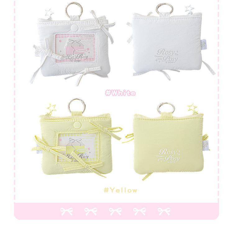 Bow Card Holder Girl Heart Bow Card Holder Parts Bag Star Chasing Fan Card ID Protective Case