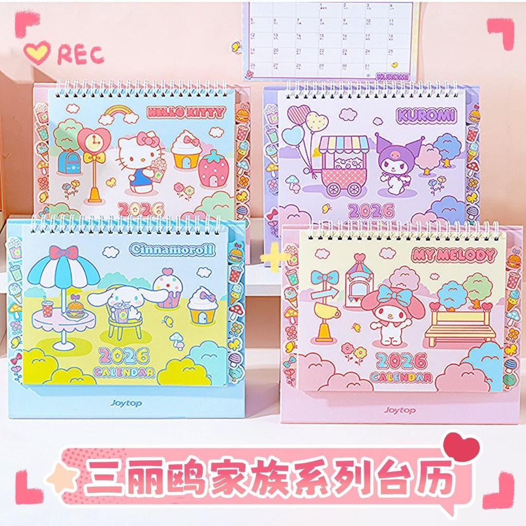 2026 Genuine Sanrio Desk Calendar Desktop Weekly Planner Desk Calendar Cartoon Cute Girl Heart Calendar Calendar Des