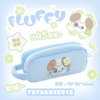 Tutu&Byebye Fluffy Clover Plush Pencil Case