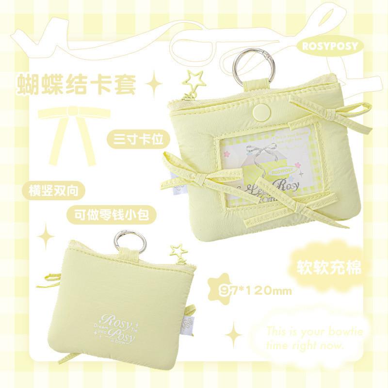 Bow Card Holder Girl Heart Bow Card Holder Parts Bag Star Chasing Fan Card ID Protective Case