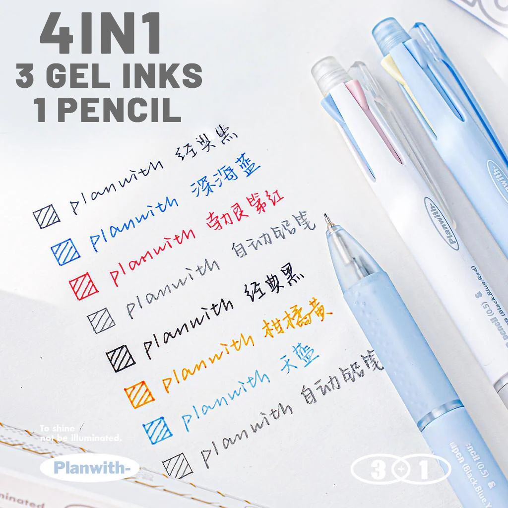 Planwith Multifunctional Module Multicolor Pen 3 & 1 Three-Color