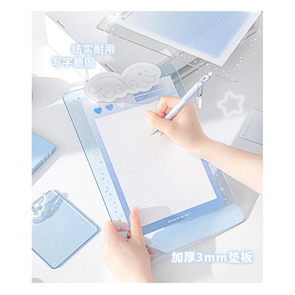 Angel wings Angel Board Clip Transparent Acrylic A4/A7 Board Clip File Storage Test Paper Backing Board