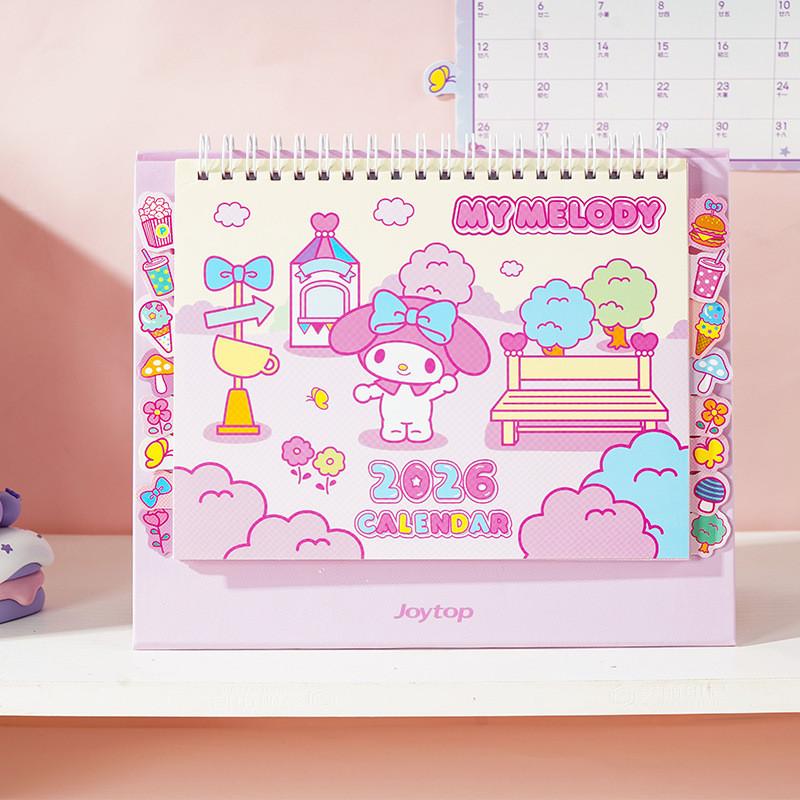 2026 Genuine Sanrio Desk Calendar Desktop Weekly Planner Desk Calendar Cartoon Cute Girl Heart Calendar Calendar Des