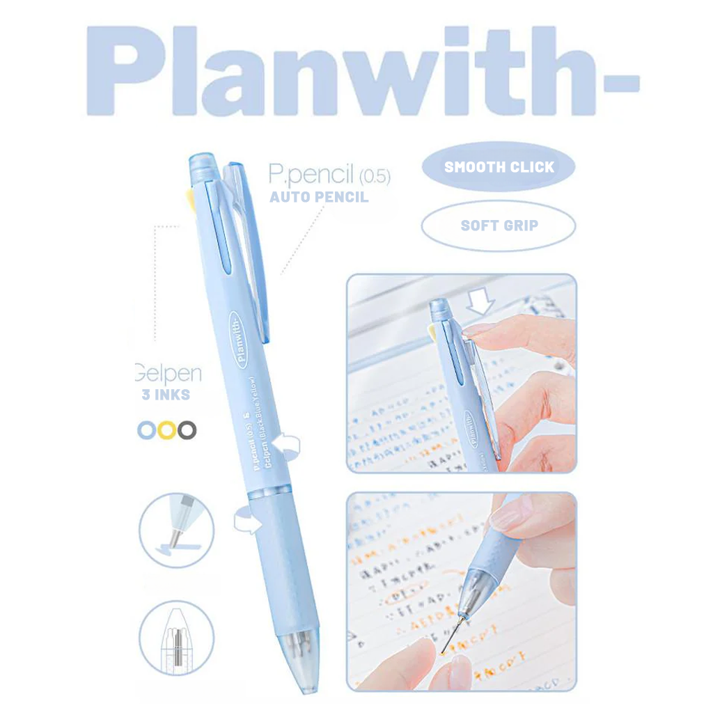 Planwith Multifunctional Module Multicolor Pen 3 & 1 Three-Color
