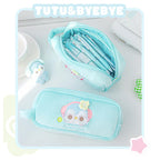 Tutu&Byebye Fluffy Clover Plush Pencil Case