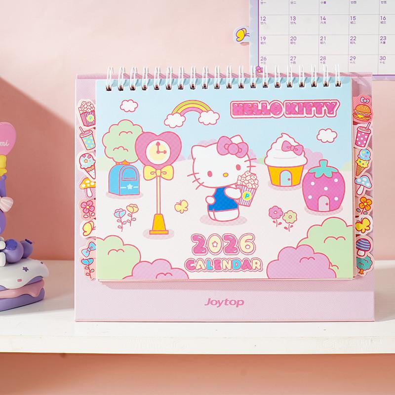 2026 Genuine Sanrio Desk Calendar Desktop Weekly Planner Desk Calendar Cartoon Cute Girl Heart Calendar Calendar Des
