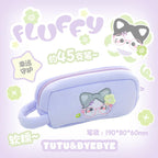 Tutu&Byebye Fluffy Clover Plush Pencil Case