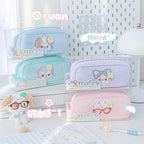Tutu&Byebye Fluffy Clover Plush Pencil Case