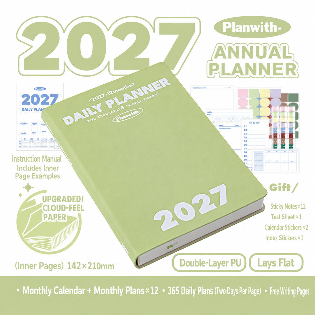 Planwith 2027 Daily Planner – Hourly or 2 Days per Page