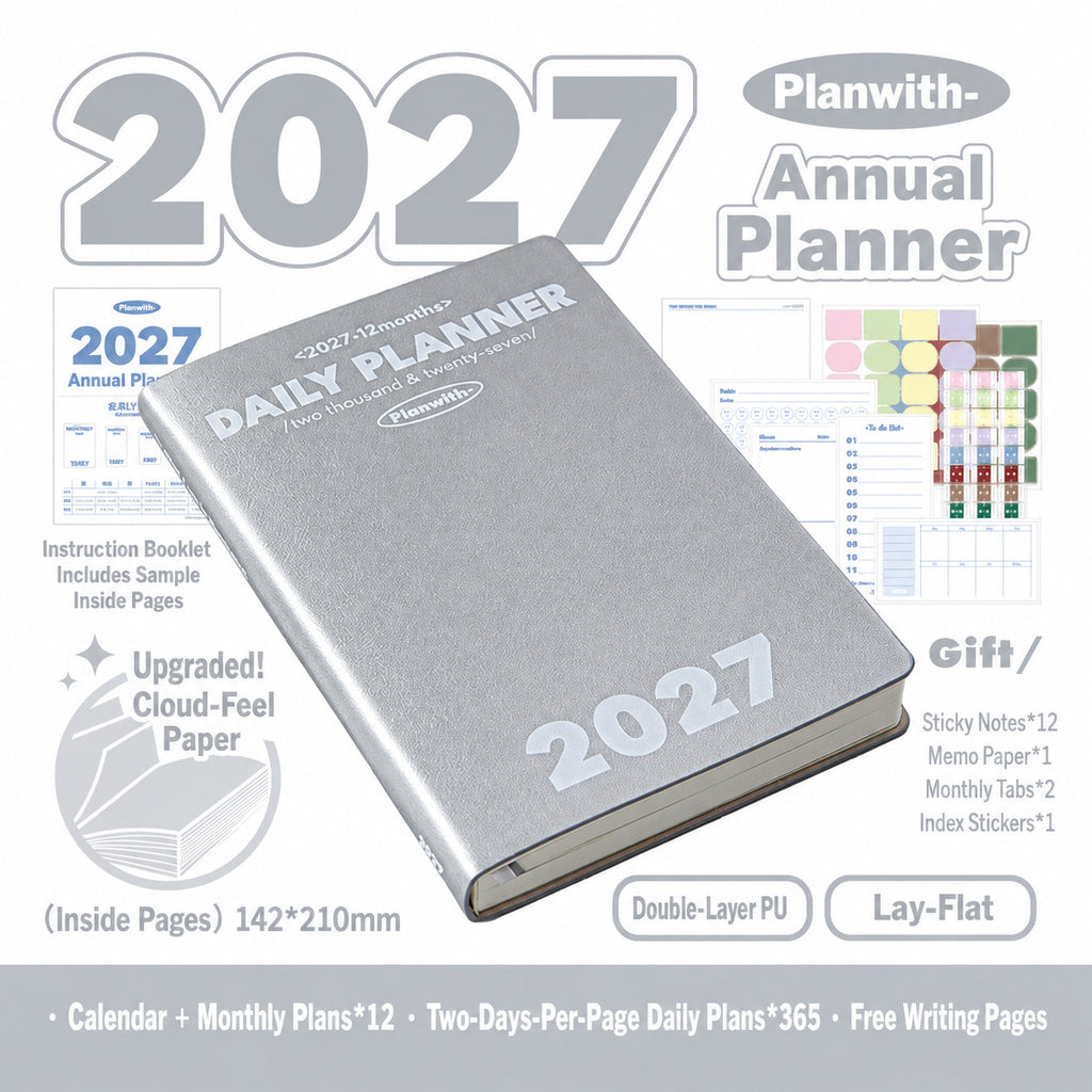 Planwith 2027 Daily Planner – Hourly or 2 Days per Page