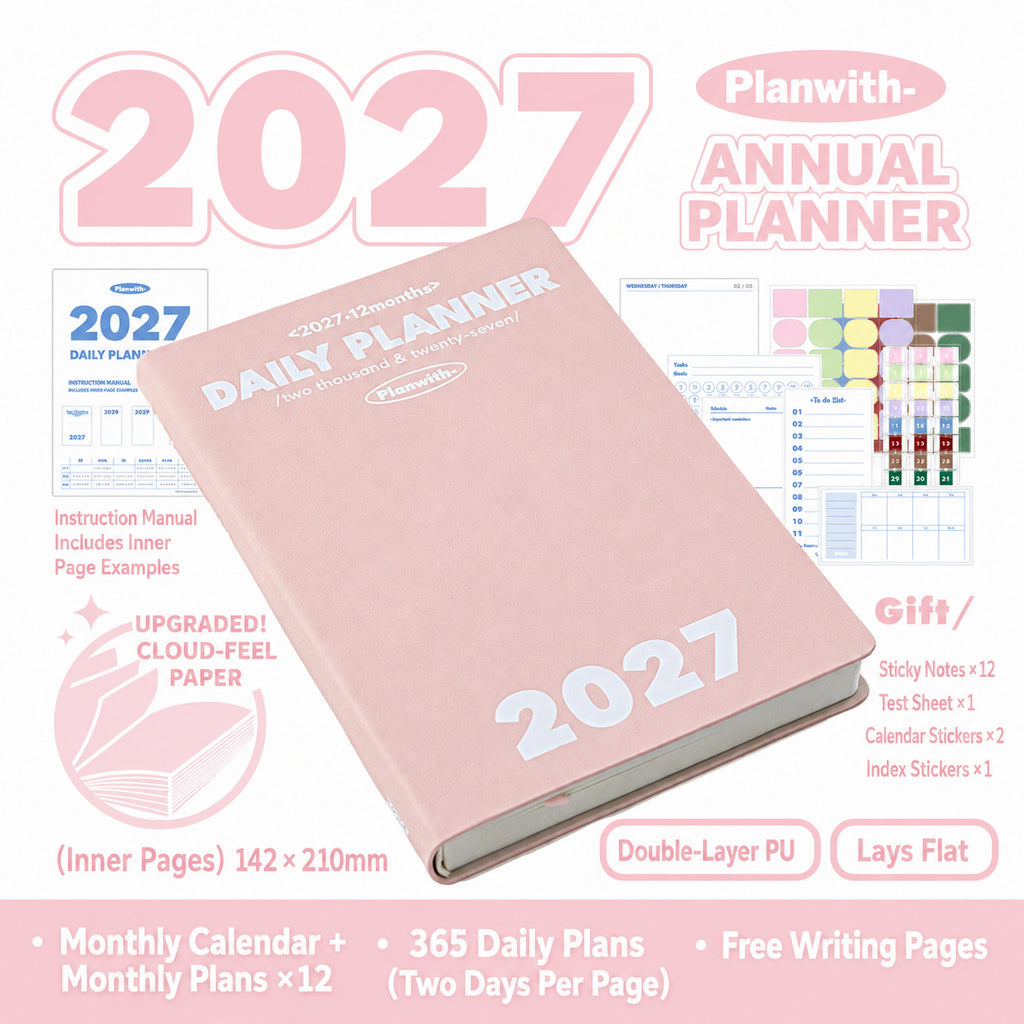 Planwith 2027 Daily Planner – Hourly or 2 Days per Page