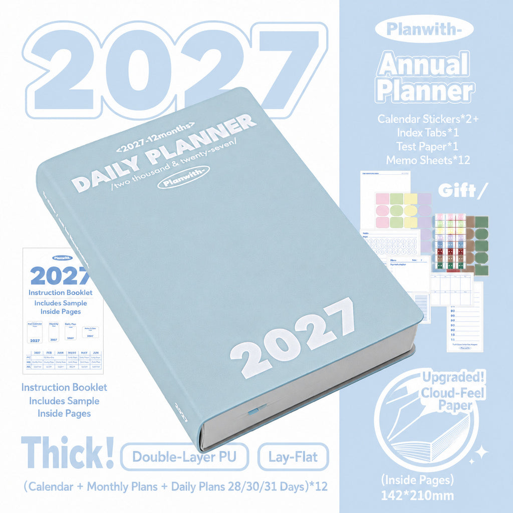 Planwith 2027 Daily Planner – Hourly or 2 Days per Page