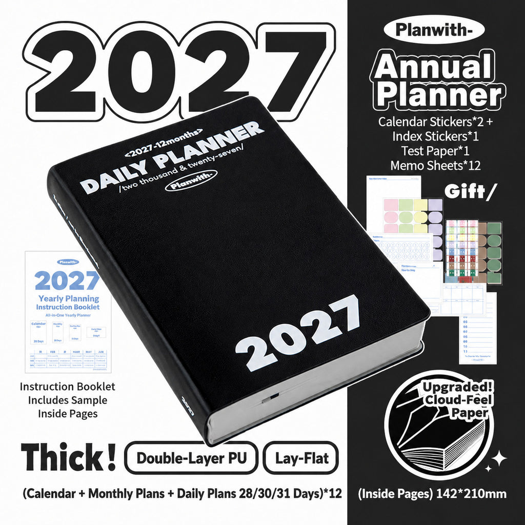 Planwith 2027 Daily Planner – Hourly or 2 Days per Page