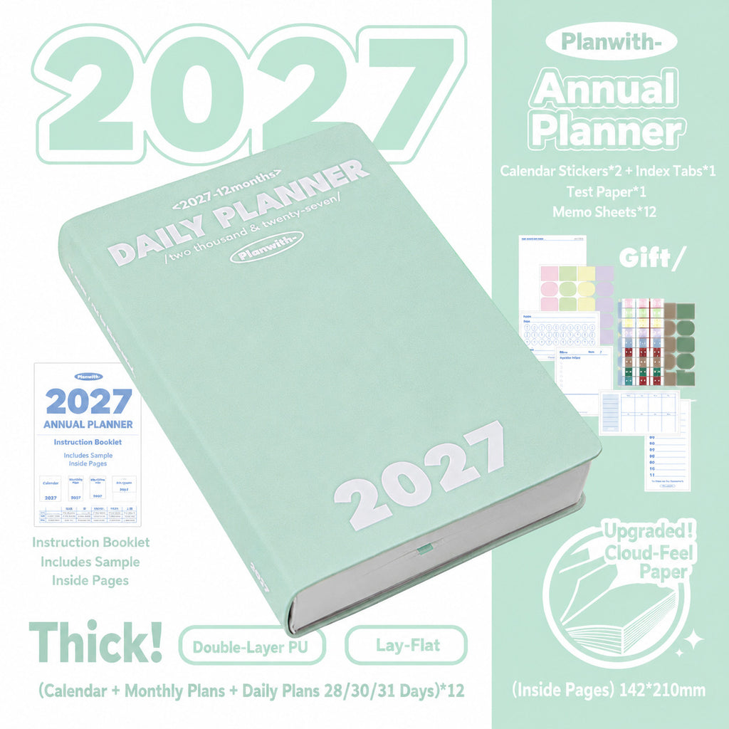 Planwith 2027 Daily Planner – Hourly or 2 Days per Page