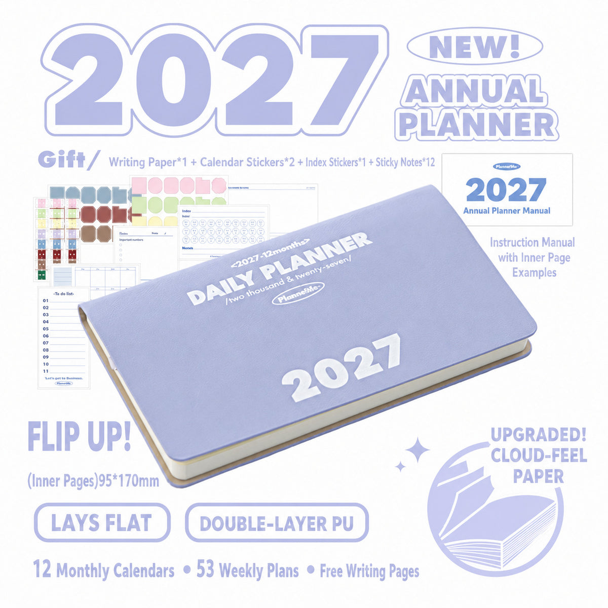 Planwith 2027 Weekly Planner – 4 Layouts 53 Weeks