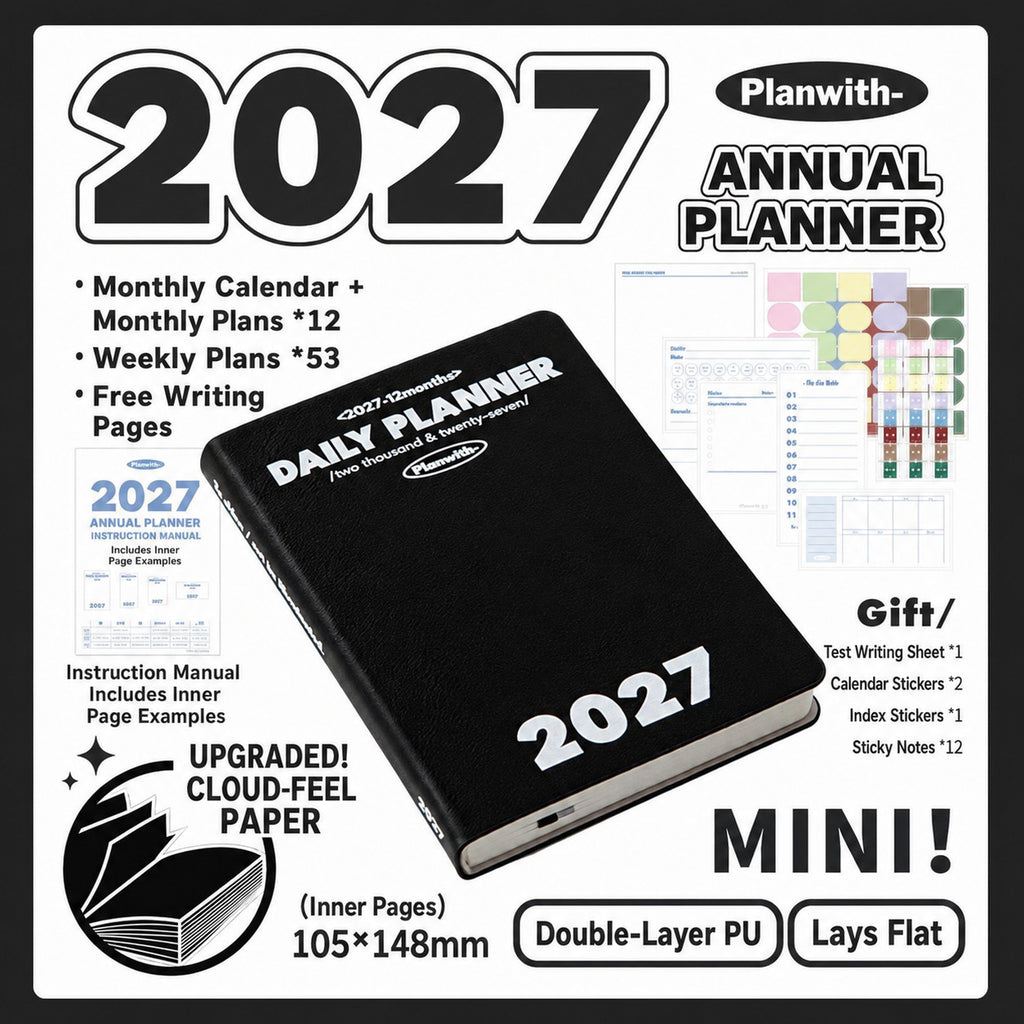 Planwith 2027 Weekly Planner – 4 Layouts 53 Weeks