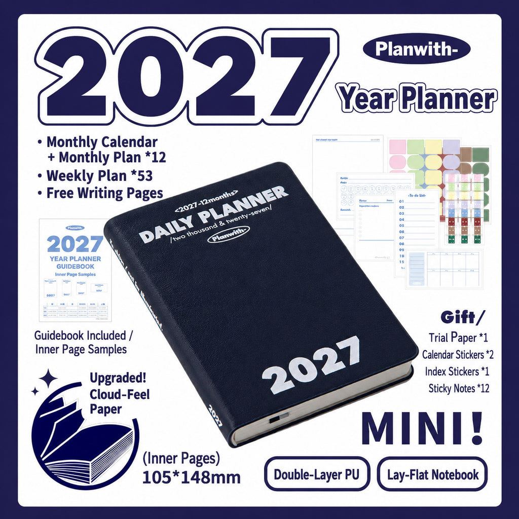Planwith 2027 Weekly Planner – 4 Layouts 53 Weeks