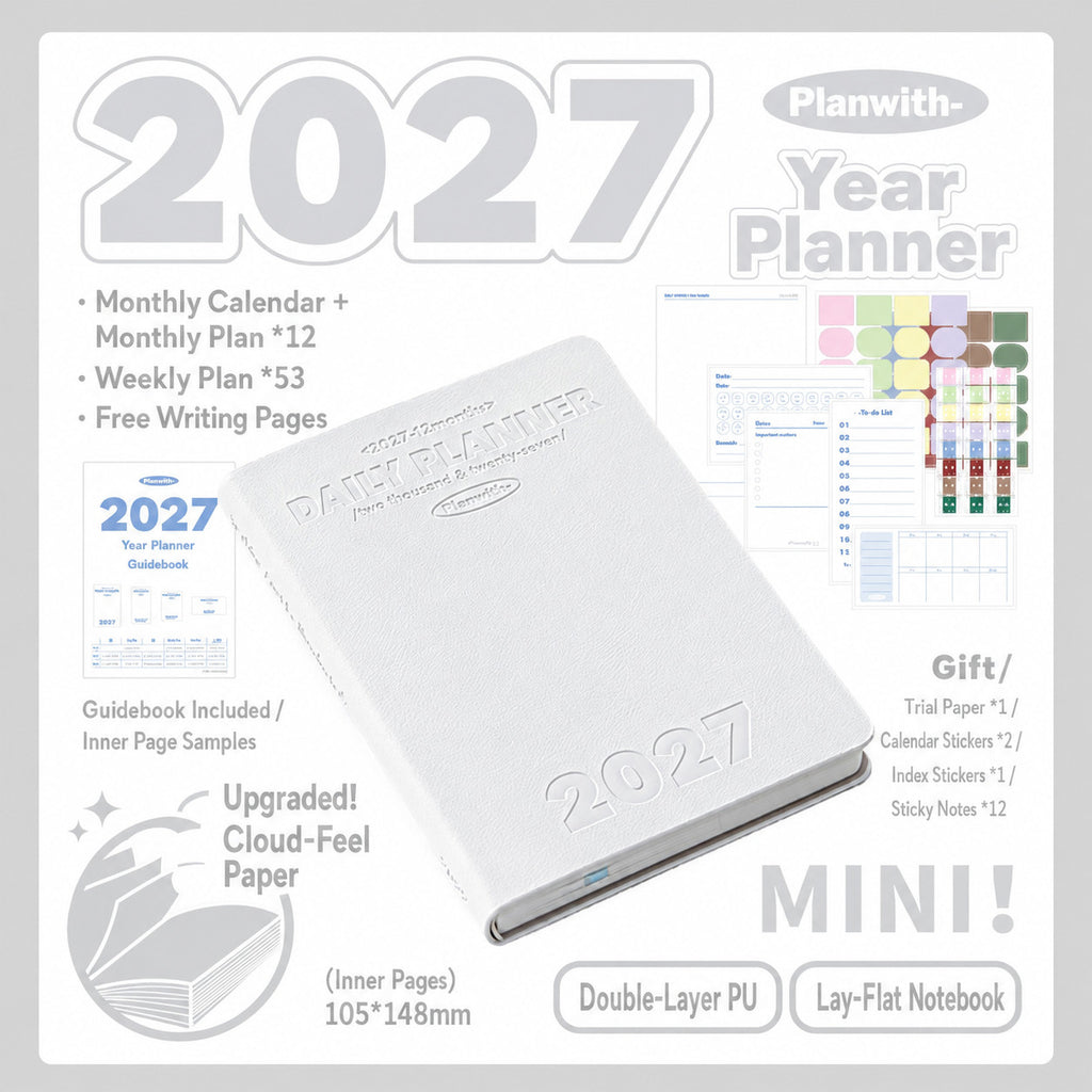 Planwith 2027 Weekly Planner – 4 Layouts 53 Weeks