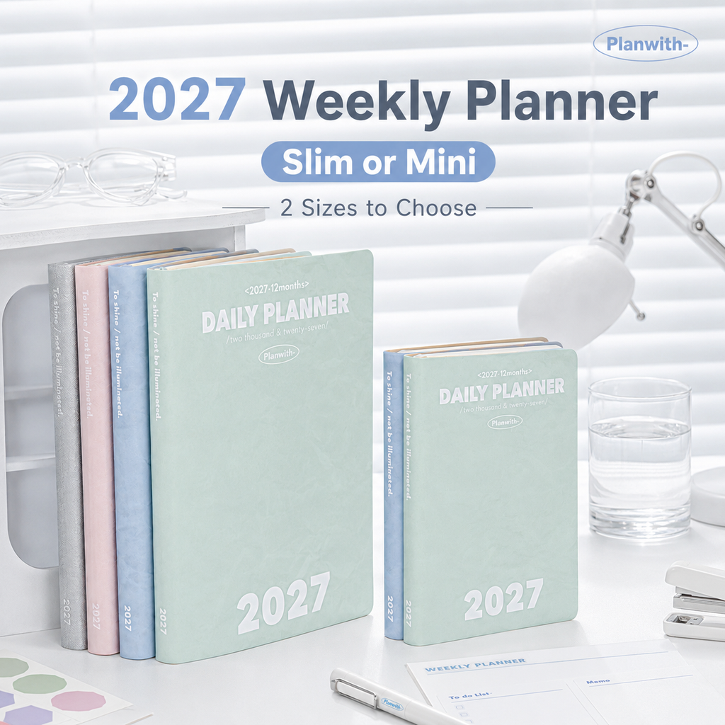 Planwith 2027 Weekly Planner – 4 Layouts 53 Weeks