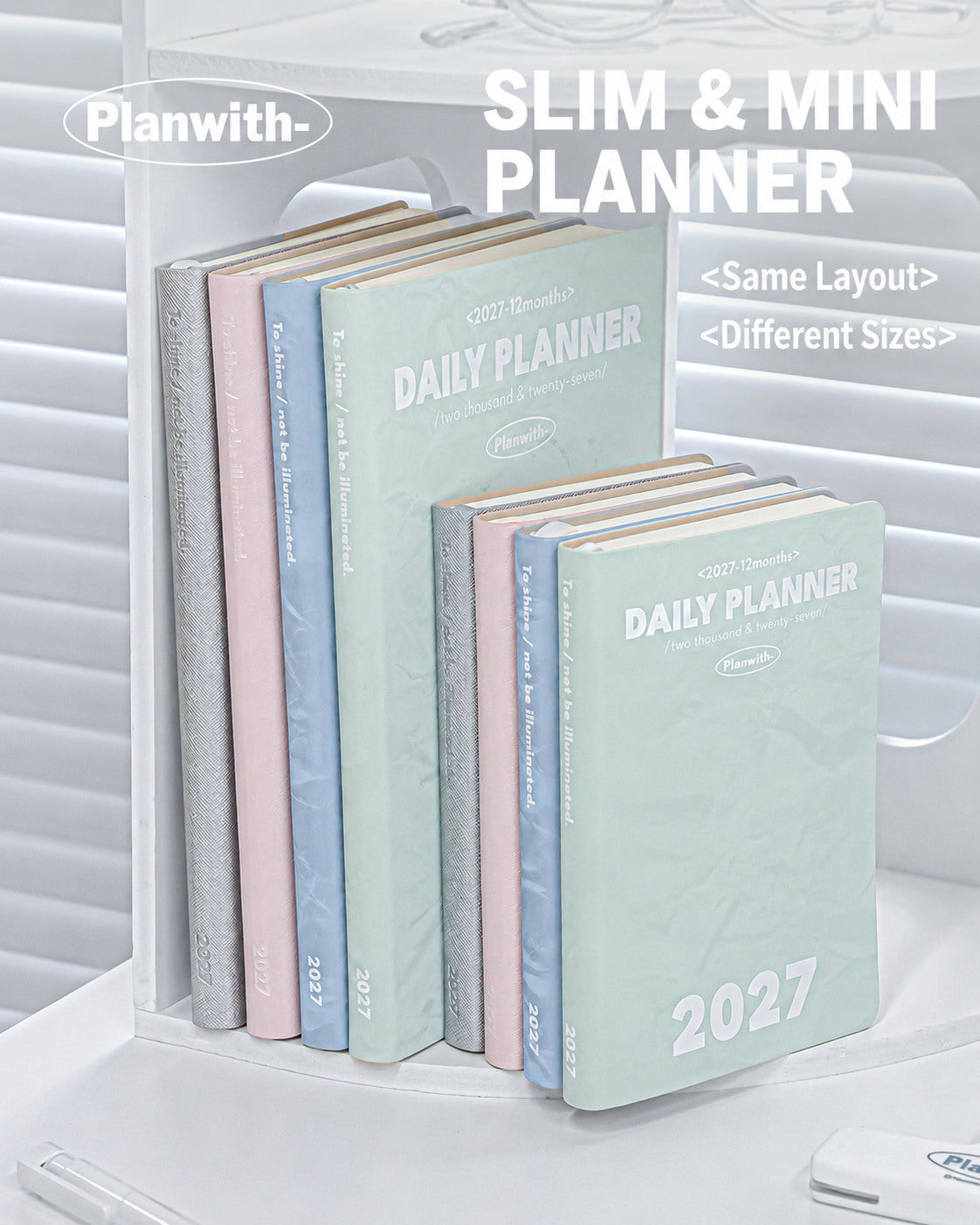 Planwith 2027 Weekly Planner – 4 Layouts 53 Weeks