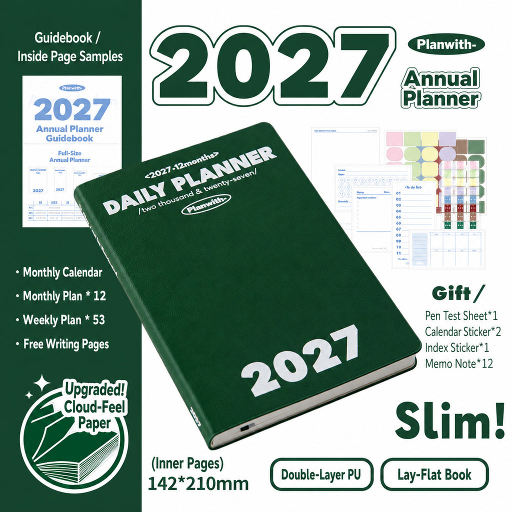 Planwith 2027 Weekly Planner – 4 Layouts 53 Weeks