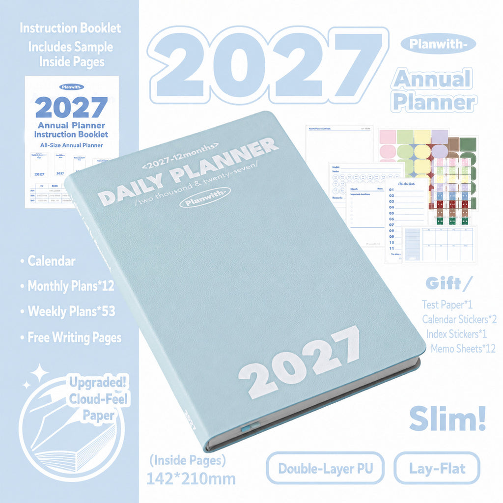Planwith 2027 Weekly Planner – 4 Layouts 53 Weeks
