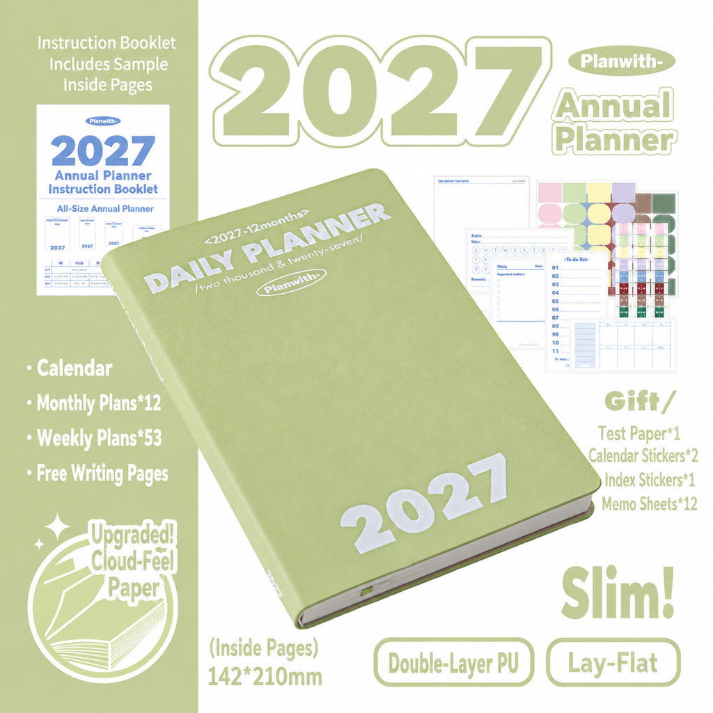 Planwith 2027 Weekly Planner – 4 Layouts 53 Weeks