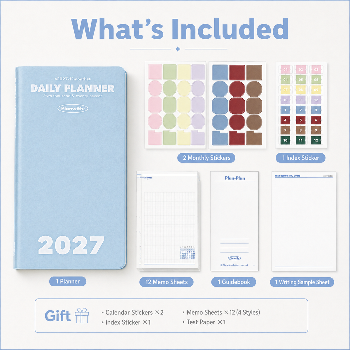Planwith 2027 Weekly Planner – 4 Layouts 53 Weeks