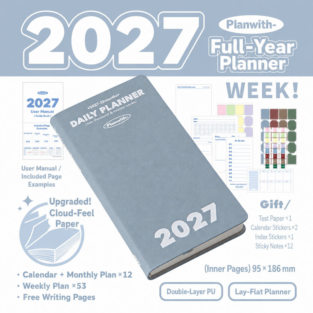 Planwith 2027 Weekly Planner – 4 Layouts 53 Weeks