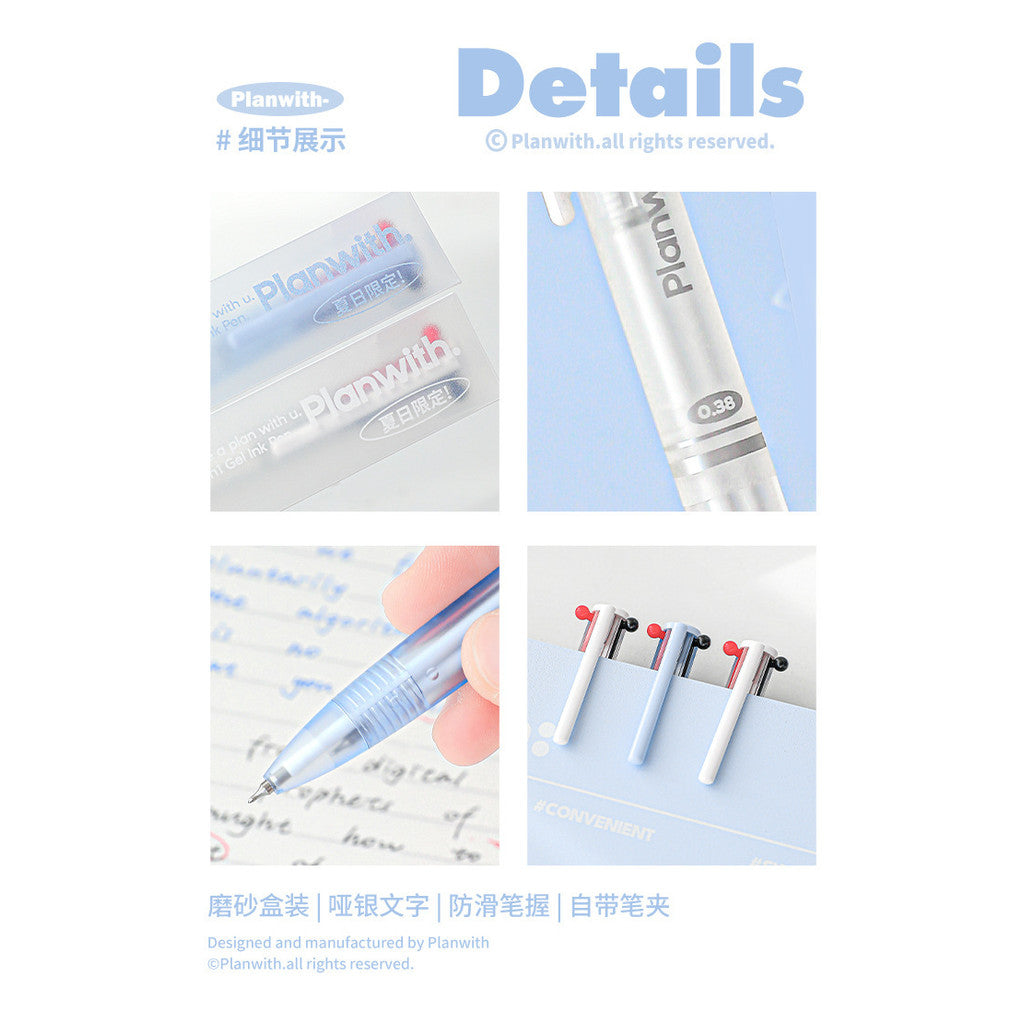 Planwith Clear Triangle 3-in-1 Multi-Color Pen