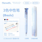 Planwith Clear Triangle 3-in-1 Multi-Color Pen