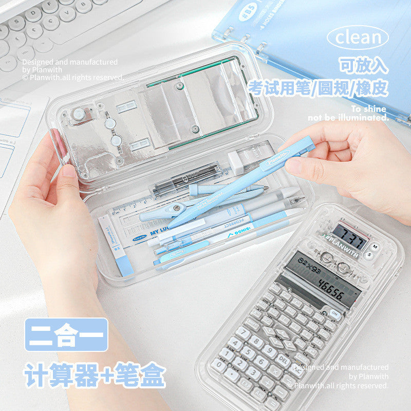 Planwith 2-in-1 Scientific Function Calculator Pencil Case