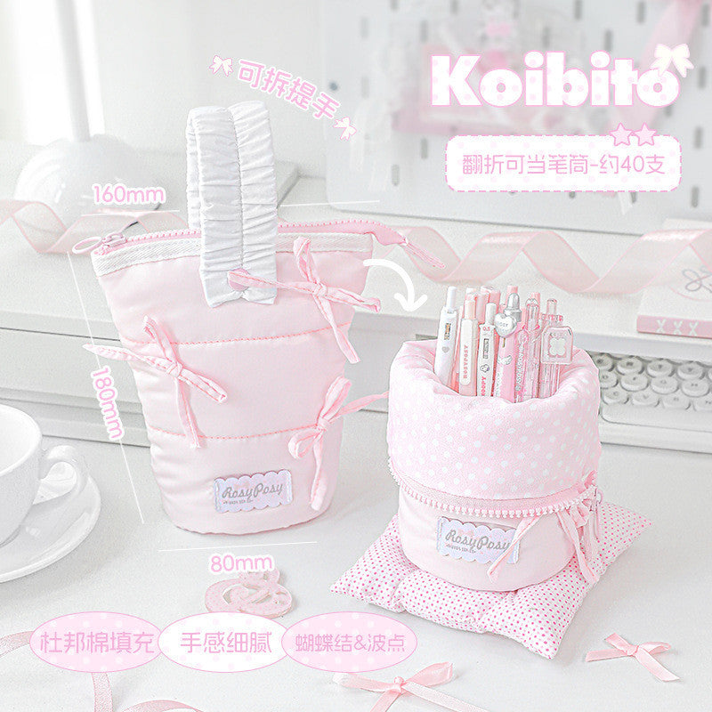 RosyPosy Milky Ballet Vertical Pencil Case