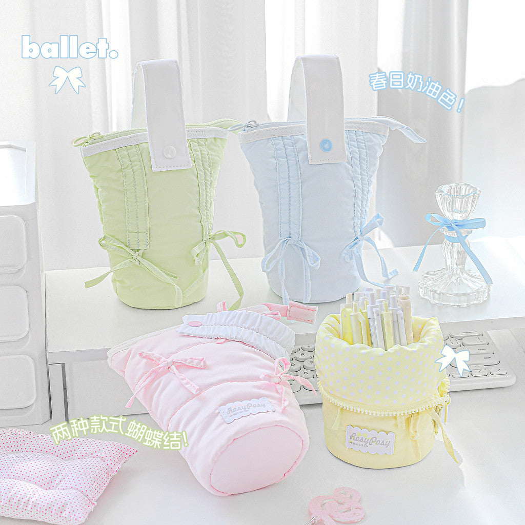 RosyPosy Milky Ballet Vertical Pencil Case