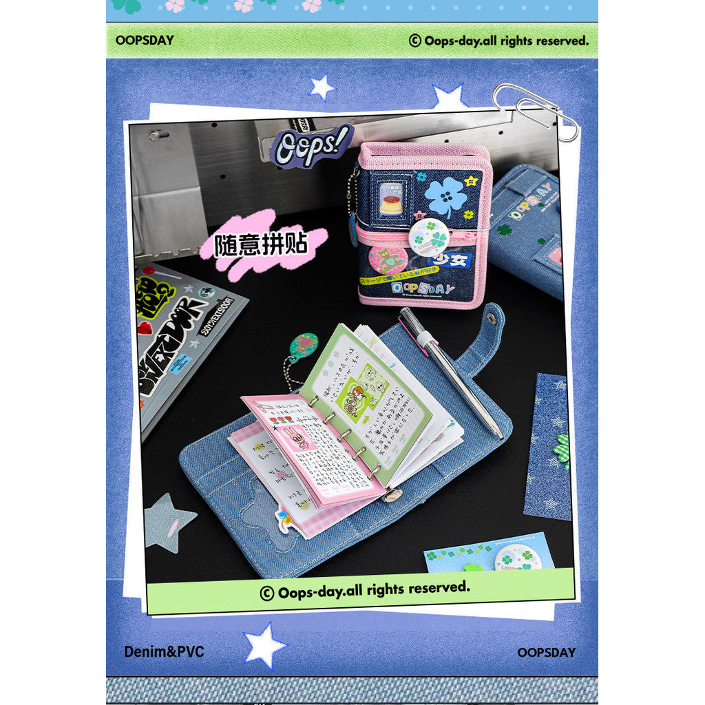 OOPSDAY Clover Denim M5 Mini Loose-leaf Journal