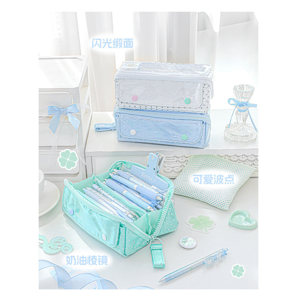 RosyPosy PRISM-Shine Glitter Polka Dot Pencil Case