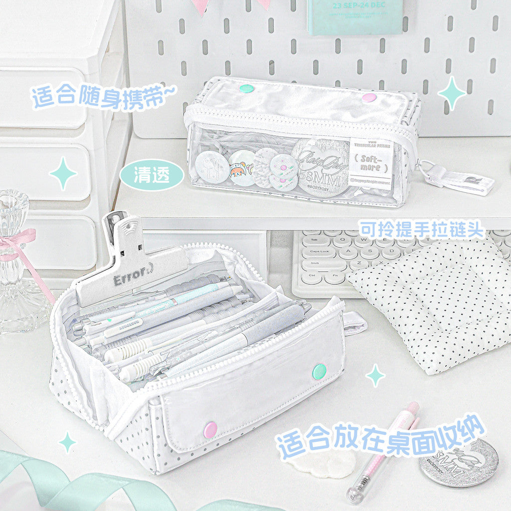 RosyPosy PRISM-Shine Glitter Polka Dot Pencil Case