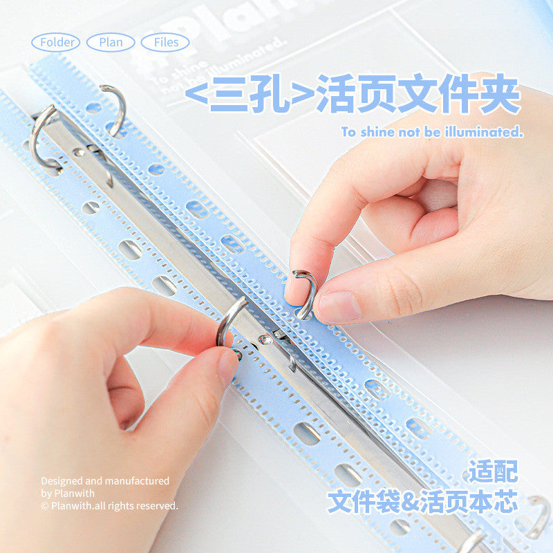 Planwith "Organized" Clear 3-Ring Binder