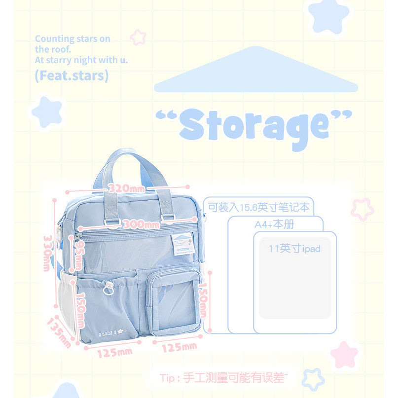 RosyPosy "Starry Cream" 3-Way Tutor Bag