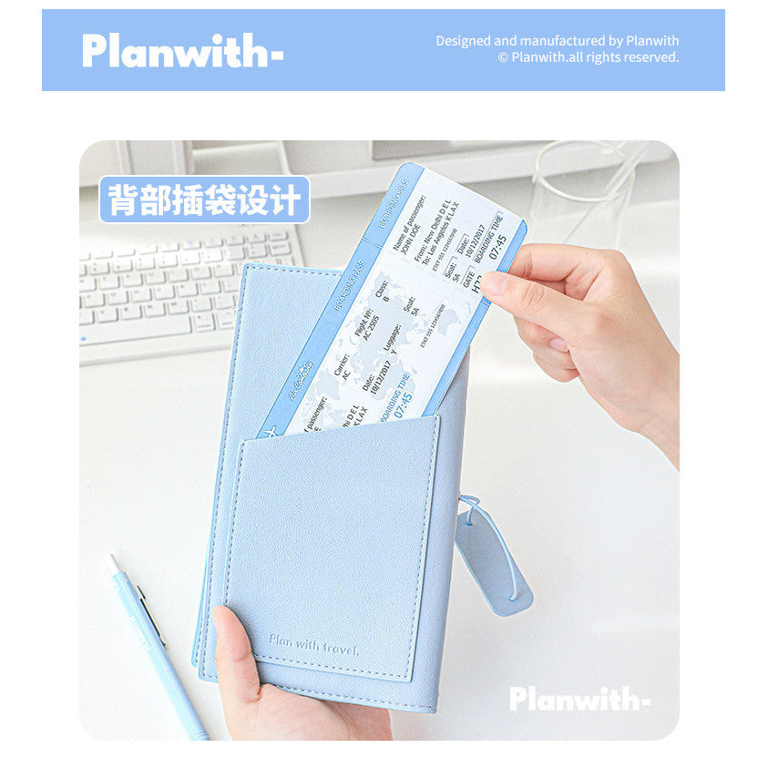 Planwith "Little Silver" Soft Leather Travel Journal