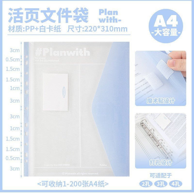 Planwith "Organized" Clear 3-Ring Binder