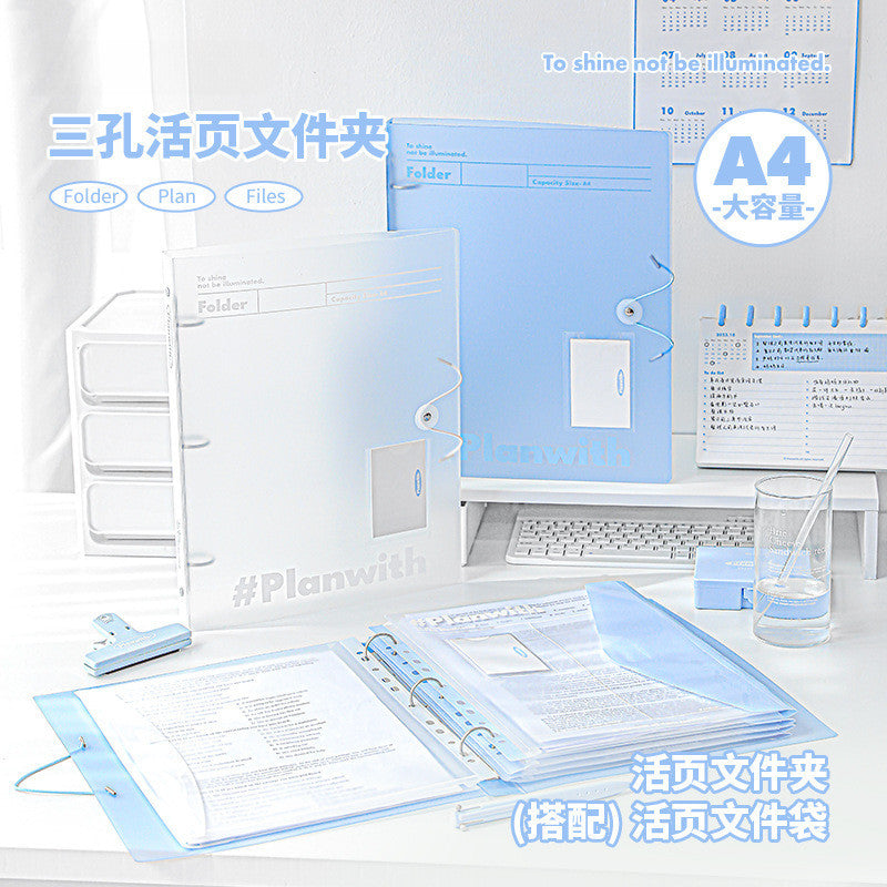 Planwith "Organized" Clear 3-Ring Binder