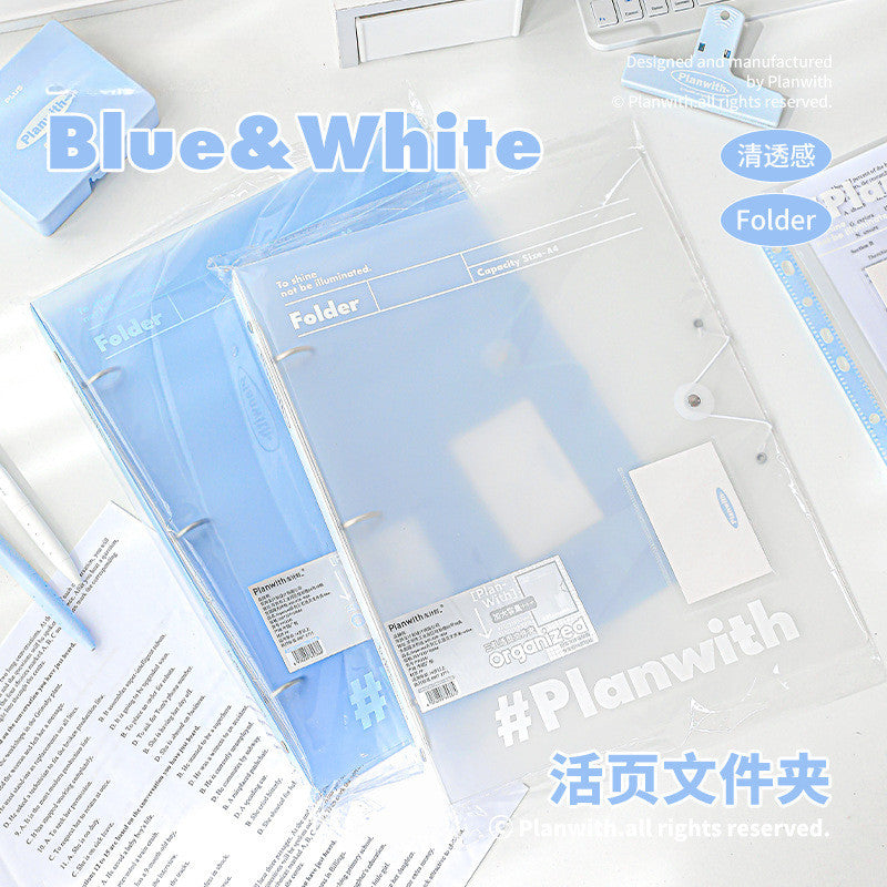 Planwith "Organized" Clear 3-Ring Binder